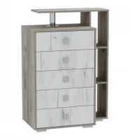 Комод Ольга-17 дуб крафт серый