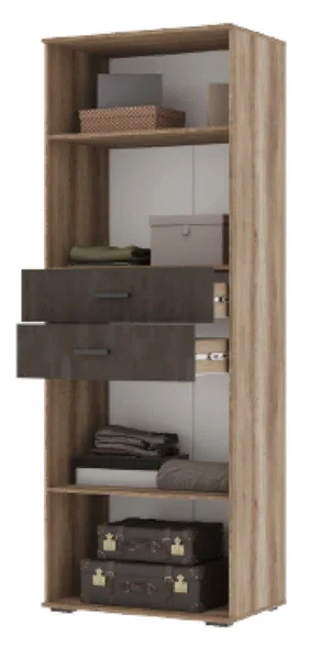 Шкаф Соло-5 (Нельсон ШК-05) дуб крафт белый