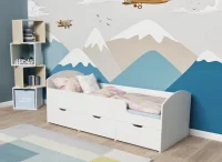 Кровать чердак Малыш Мини белый