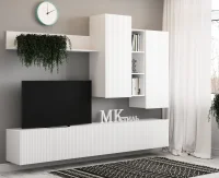 Стенка Сканди МДФ НМ-001 белый глянец