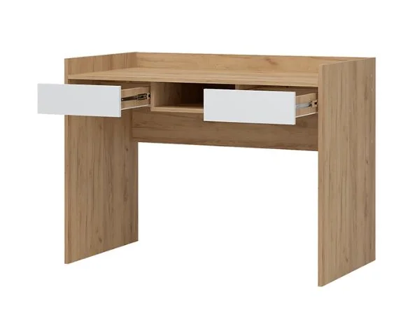 Стол письменный Ирис СТ-01 дуб крафт золотой/белый