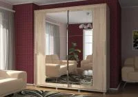 Шкаф-купе Комфорт-12 Прайм 2.0 дуб сонома (прямоугольные зеркала)