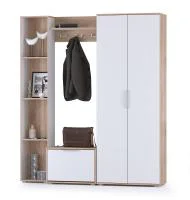 Модульная прихожая Куба дуб сонома/белый премиум