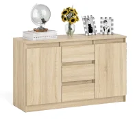 Комод-тумба три ящика и две дверки МК 1200.3 дуб сонома