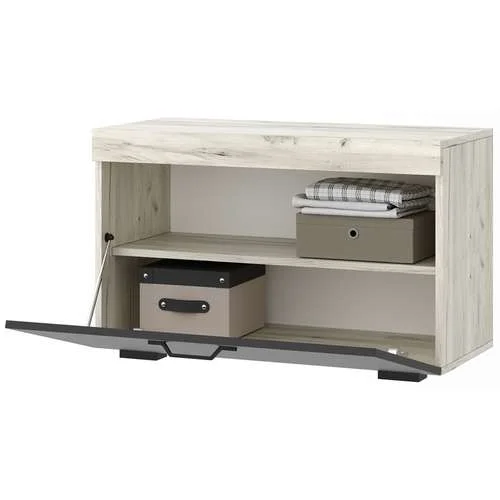 Обувница Соната ОС-800 дуб крафт белый/антрацит