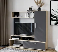 Стенка Сиена дуб сонома/графит серый