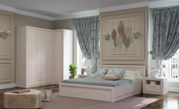 Кровать Октава ясень анкор светлый