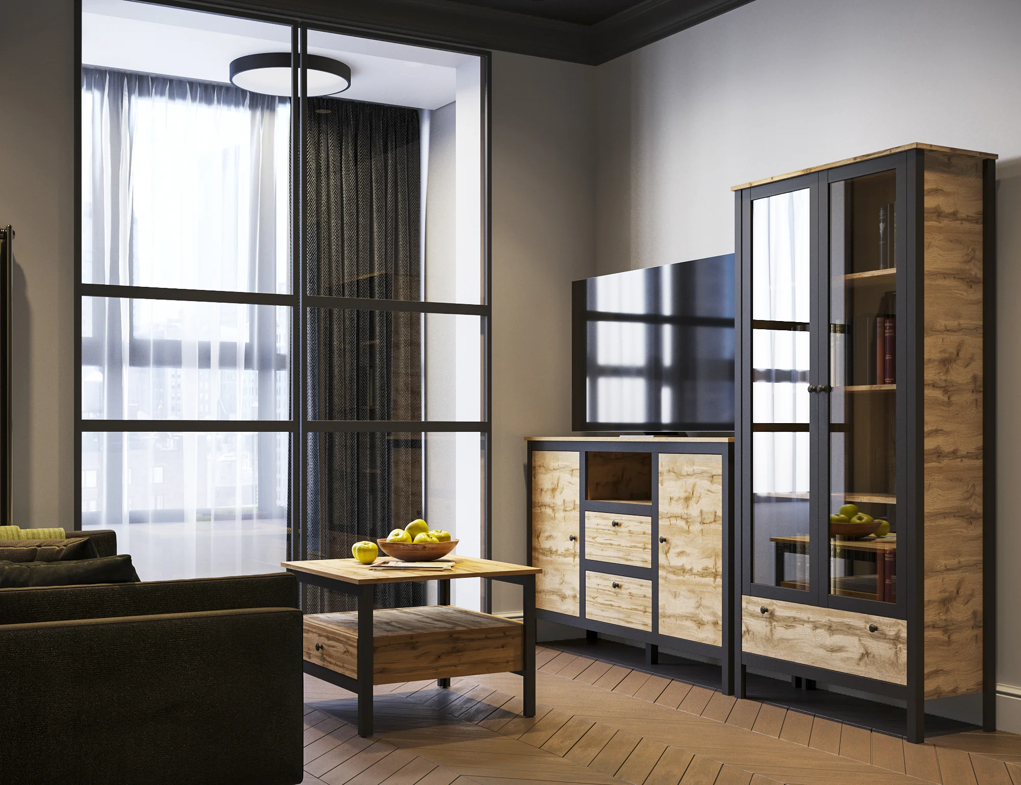 Модульная серия Лофт дуб вотан/венге скидка до 30 % Модульная серия Лофт дуб вотан/венге скидка до 30 %