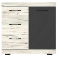 Комод Соната КС-900 1Д дуб крафт белый/антрацит