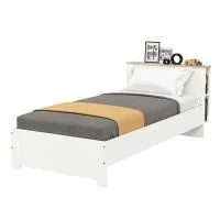 Кровать Джастин 11.54 белый шагрень/дуб белый