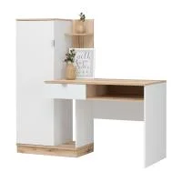 Стол компьютерный Юкки СТ1Я-1500 дуб делано/белый