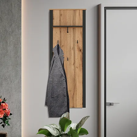 Вешалка Лофт WIE/55 дуб вотан/черный Вешалка Лофт WIE/55 дуб вотан/черный