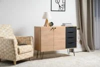 Комод Брюс 16.233 Battle rock FSC Santiago, черный