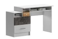 Стол компьютерный Вега Позитив белый/бетон темный