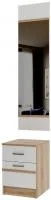 Тумба с зеркалом Сакура дуб сонома/белый глянец