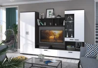 Гостиная Орион венге/белый глянец