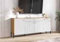 Комод Оливия (металл) дуб крафт/браш вайт