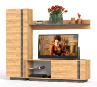 Модульная гостиная Арчи дуб крафт золотой/камень тёмный