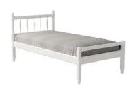 Кровать-10 массив с фигурными спинками белая