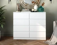 Комод Мори МК 1200.8 белый (8 ящиков)