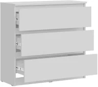 Комод Челси 800 (3 ящика) белый глянец