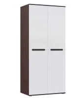 Шкаф 2-х дверный Ким венге/белый глянец