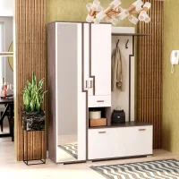 Прихожая Саша-6 ясень анкор темный/ясень анкор светлый (левая)