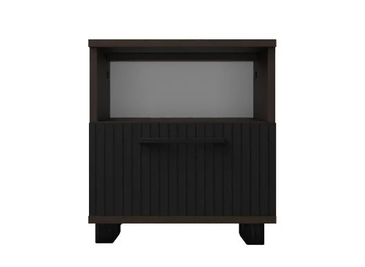 Тумба прикроватная Копенгаген с ящиком венге/черный матовый