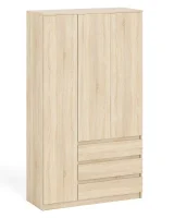 Шкаф с тремя ящиками и тремя дверками МШ 1200.1 дуб сонома