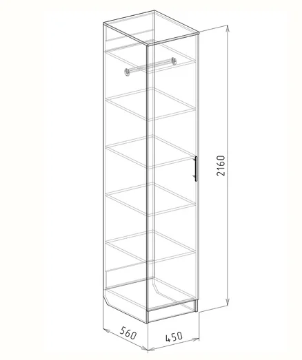 Пенал Светлана №3 дуб бунратти/бодега