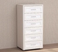 Комод 6 ящиков Кэт-4 бодега/caiman белый