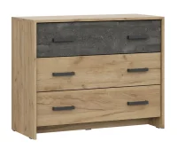 Комод 3 ящика МСП-1 дуб золотой/камень темный