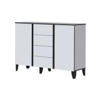 Комод Амара белый/серый графит