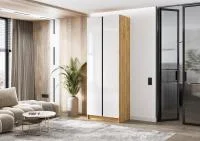 Шкаф 2-х створчатый Келвин 800 дуб крафт/белый глянец