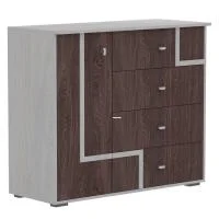 Комод Омега-16 ясень анкор темный/ясень анкор светлый