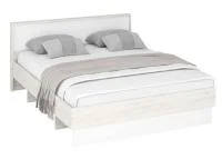 Кровать Дублин КР-160 дуб крафт белый/белый