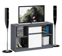 Тумба ТВ МТВ 1204.1 графит/белый Тумба ТВ МТВ 1204.1 графит/белый