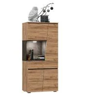 Шкаф низкий Соренто дуб крафт золотой/бетон темный