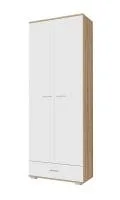 Шкаф с ящиком Италия ШК1Я-800 дуб сонома/белый глянец