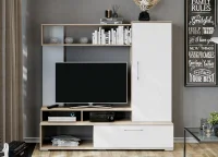 Стенка Сиена дуб сонома/белый ясень