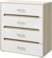 Комод Ким дуб сонома/белый глянец