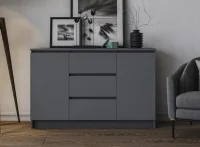 Комод Челси 1200 (2 двери 3 ящика) графит