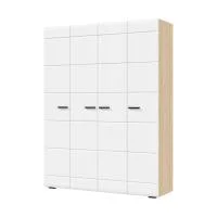 Шкаф 4-х створчатый Либерти ШК-04 дуб сонома/белый глянец