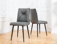 Стул Сенатор серая экокожа (2 шт)