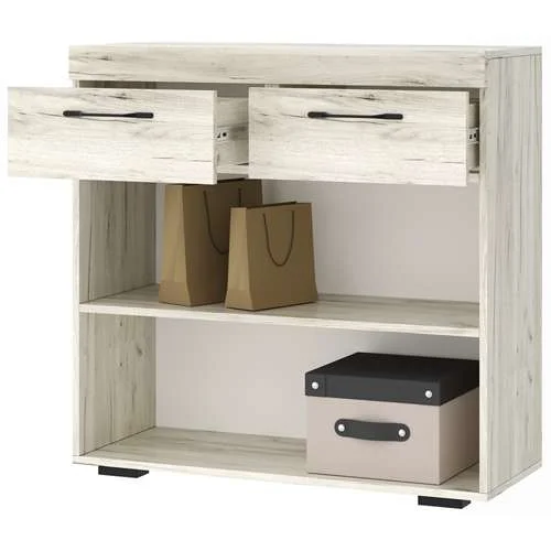 Тумба Соната ТС-900 дуб крафт белый/антрацит