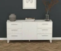 Комод Копенгаген белый/белый матовый