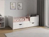 Кровать с ящиками Уна 11.22 белый (поры дерева)