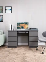 Стол письменный Мори МС-2 графит (6 ящиков)