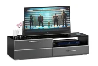 Тумба под ТВ Ларго 1.4 венге/графит глянец