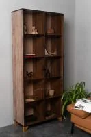 Шкаф со стеклом Копенгаген дуб сандал